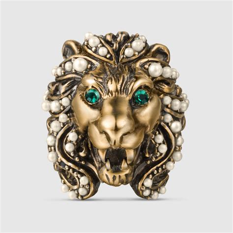 buy gucci ring|female gucci lion ring.